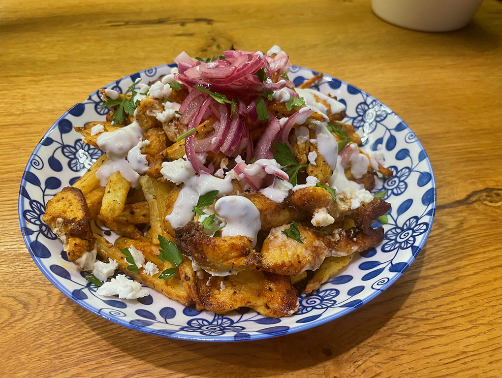 Kebab de pui la farfurie - reteta in Air Fryer
